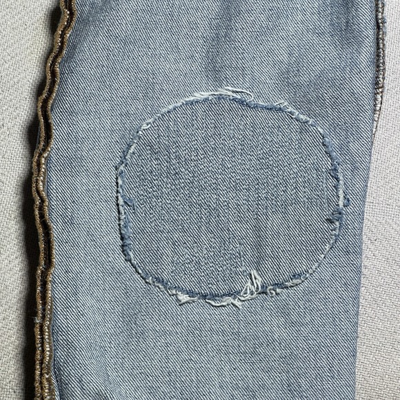 Levi's 501 Premium Jeans Womens 27x32 Distressed Repaired Button Fly Classic - Picture 4 of 16